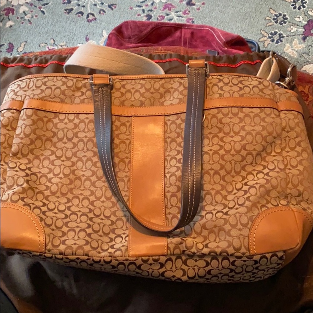 Coach signature vintage tote.